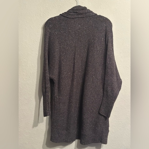 NEW Chaps Sweaters | Chaps Women's Long Cardigan Open Front Sweater grey - Picture 4 of 10